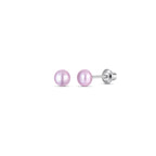 Pearl Screw Back Stud Earrings for Baby, Toddler, Girls, Kids