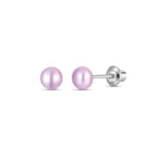 Pearl Screw Back Stud Earrings for Baby, Toddler, Girls, Kids