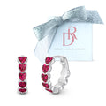 Pink Sparkle Heart Enamel Huggie Hoops