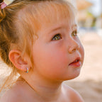 Multi-Colored Heart Enamel Huggie Hoops