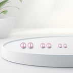 Pink 5mm Pearl Screw Back Stud Earrings for Baby, Toddler, Girls, Kids