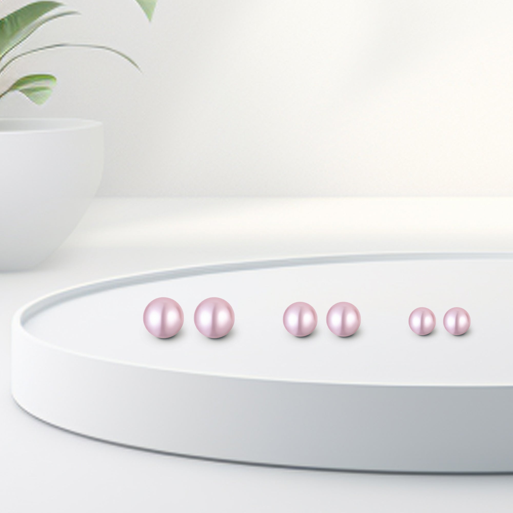 Pink 5mm Pearl Screw Back Stud Earrings for Baby, Toddler, Girls, Kids