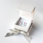 Sunset Heart Enamel Huggie Hoops