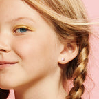Pink 5mm Pearl Screw Back Stud Earrings for Baby, Toddler, Girls, Kids