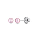 Pearl Screw Back Stud Earrings for Baby, Toddler, Girls, Kids