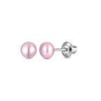 Pearl Screw Back Stud Earrings for Baby, Toddler, Girls, Kids