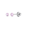 Classic Purple Pearl Stud Earrings
