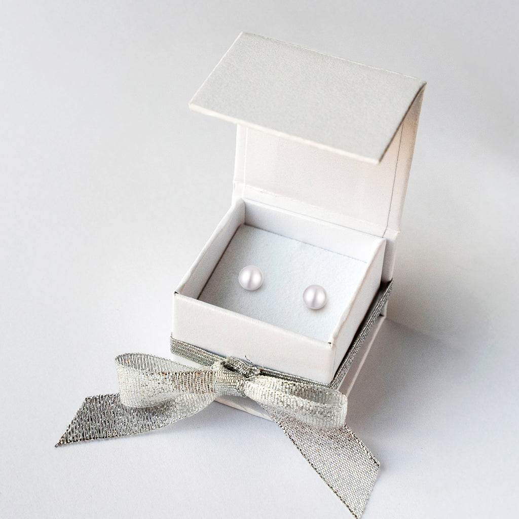 White 3mm Pearl Screw Back Stud Earrings for Baby, Toddler, Girls, Kids