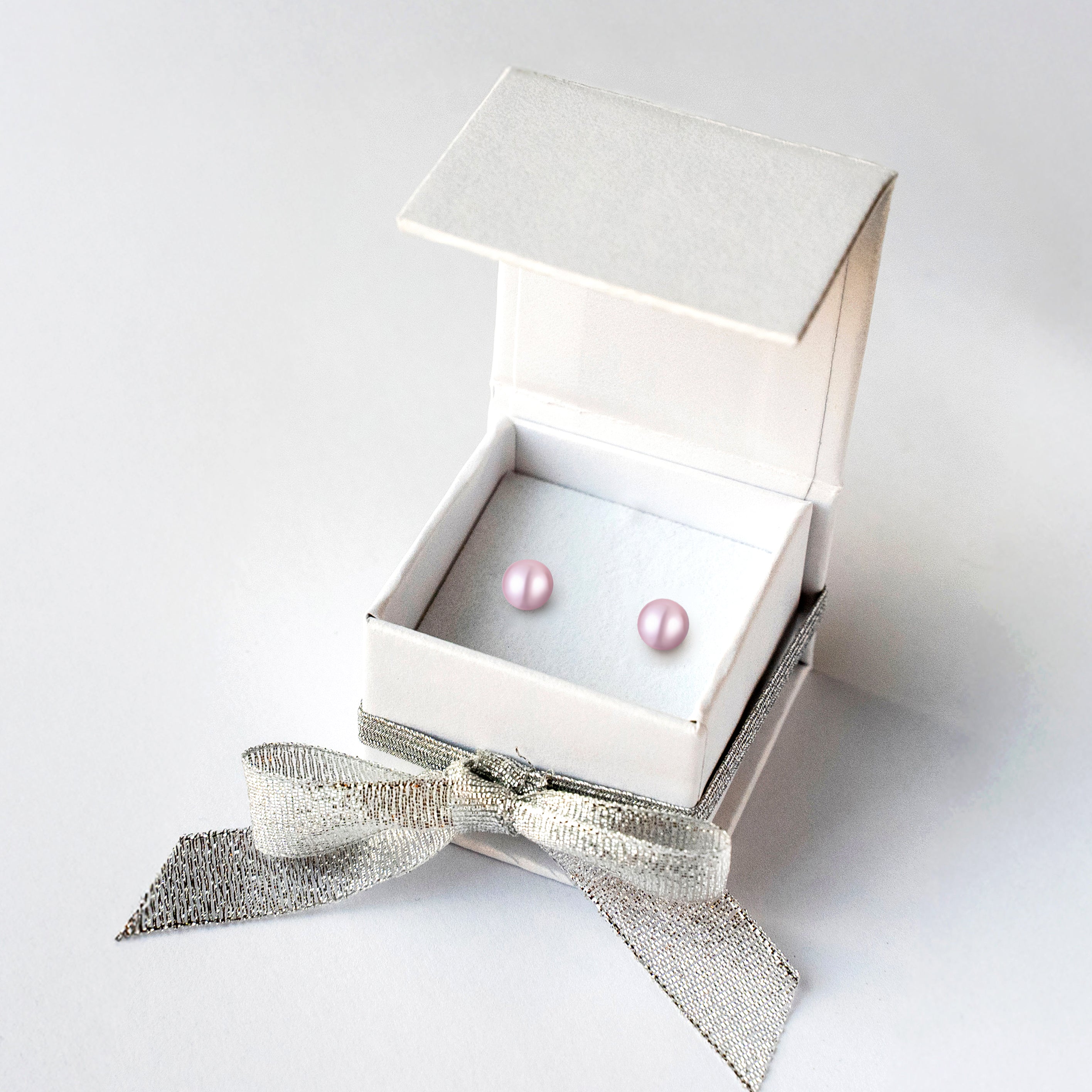 Pink 5mm Pearl Screw Back Stud Earrings for Baby, Toddler, Girls, Kids